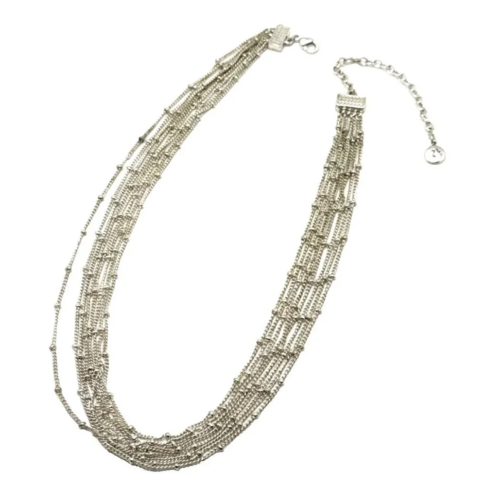 GLORIA VANDERBILT Multi Strand Choker Necklace 16-19